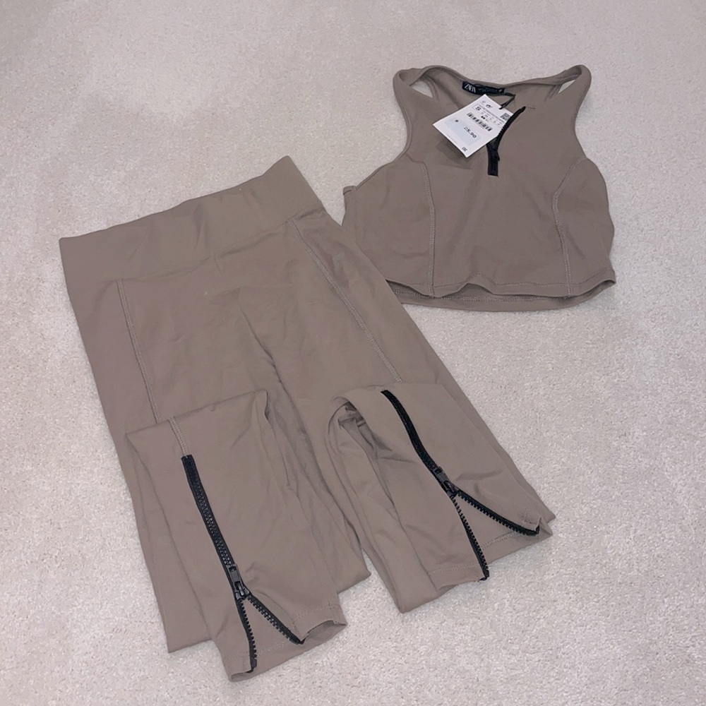 Zara leggings and crop top